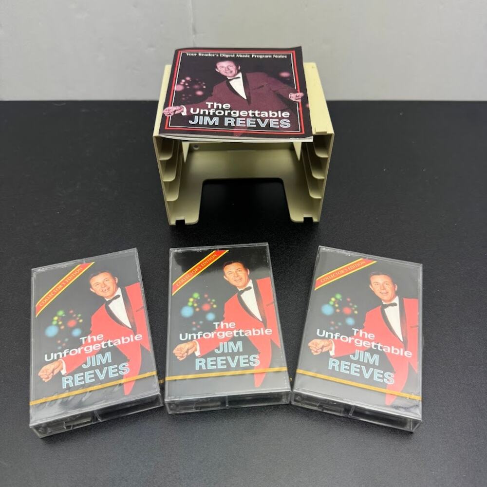 The Unforgettable Jim Reeves Readers Digest Cassette Set of 3 NOS